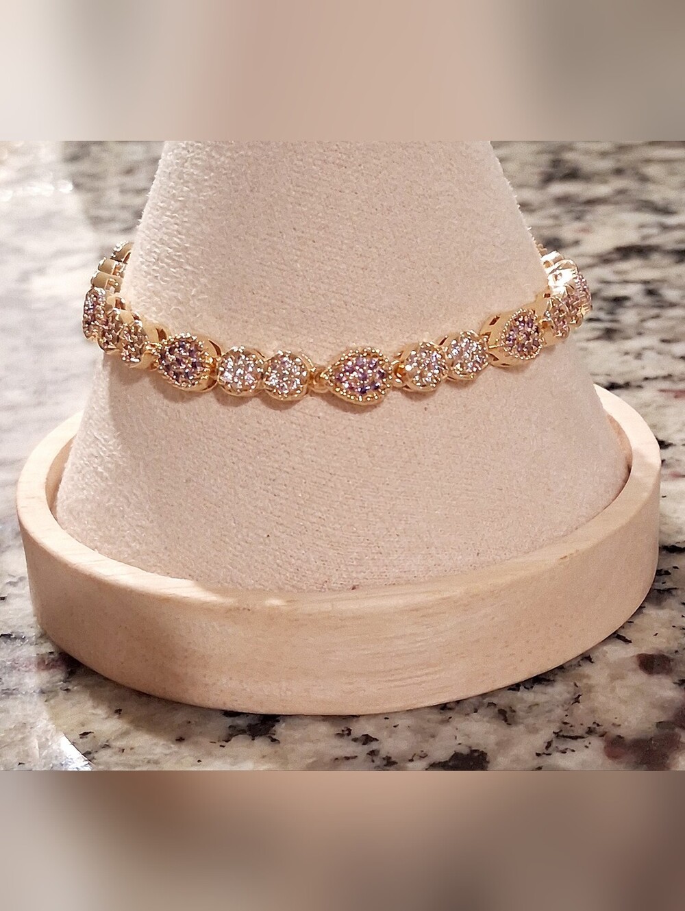 Gold & Purple Tennis Bracelet